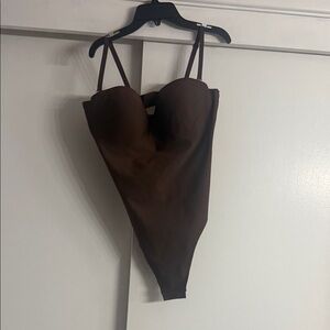 SKIMS Brown Shapewear Bodysuit